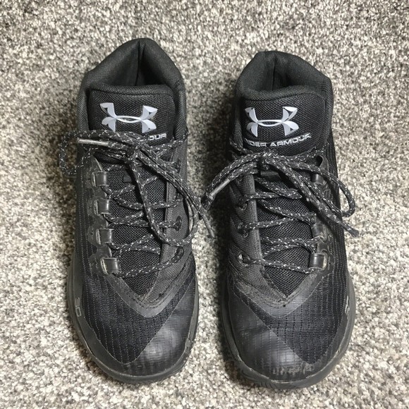 Under Armour Wardell 30 Steph Curry Shoes Sneakers Black Youth Sz 5.5 - Picture 2 of 9